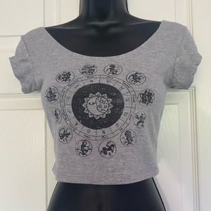 LA Hearts small  Zodiac crop top